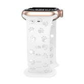 Curea Ceas Apple Watch Silicon Paws White Anca's Store